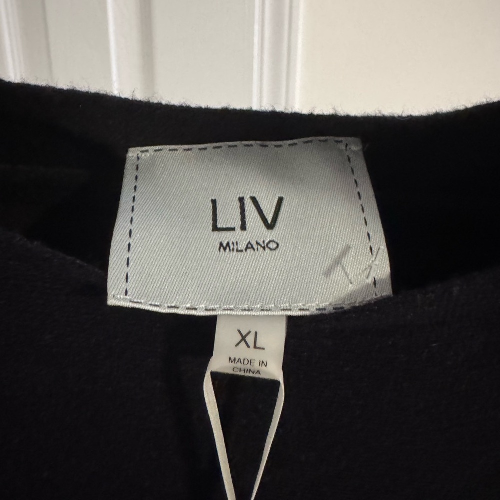 NWT LIV Milano Elegant Black Women's Top - Picture 6 of 6
